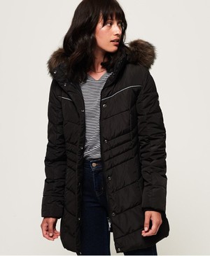 Superdry Glacier Parka Női Kabát Fekete | CKDVX4037